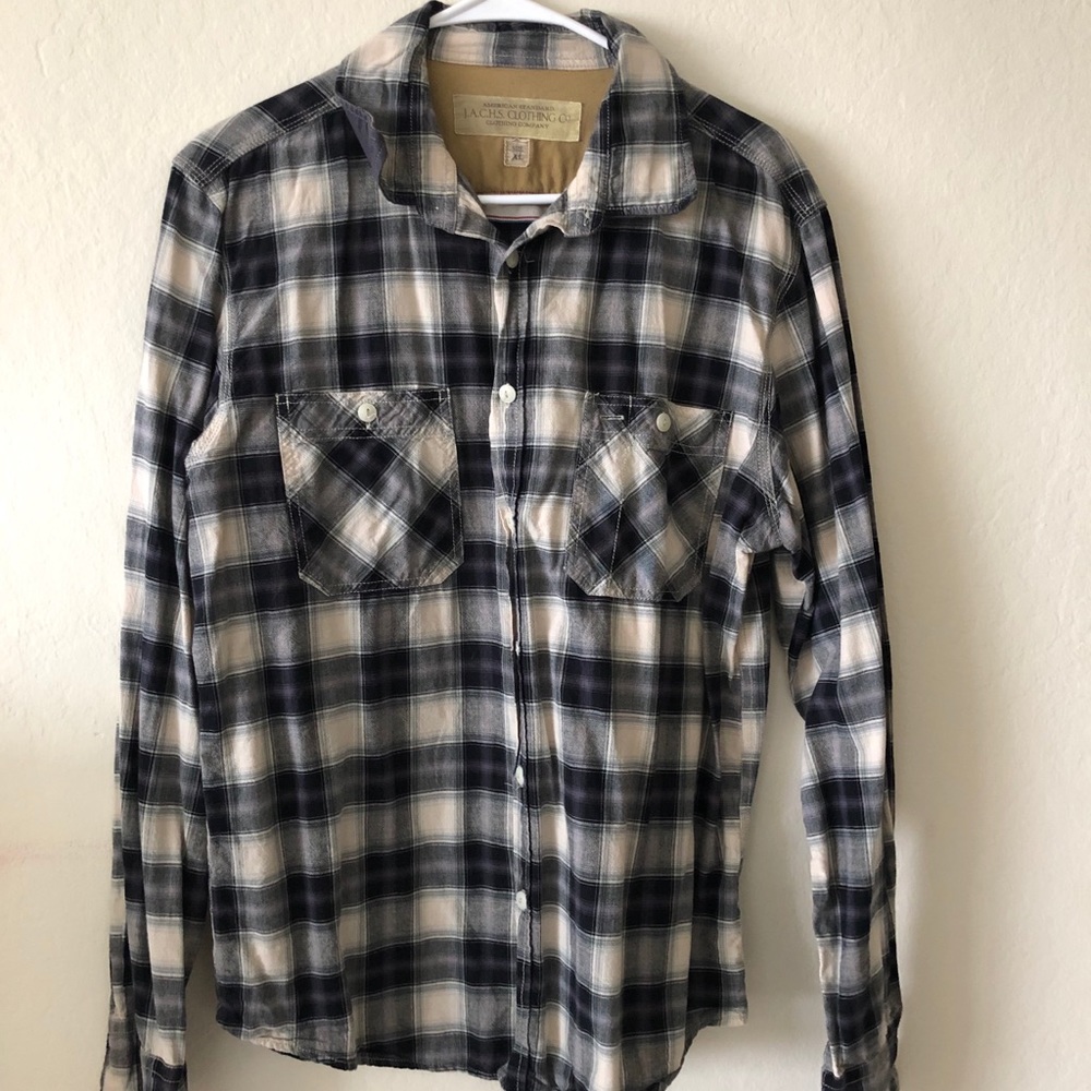 Men’s J.A.C.H.S American Standard Plaid button